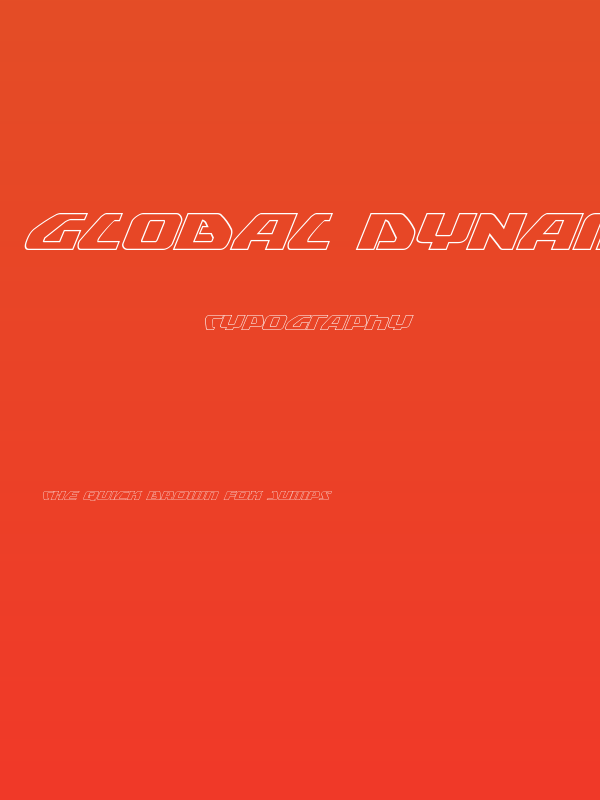 Global Dynamics Outline Italic Poster