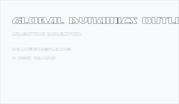 Global Dynamics Outline Business Card
