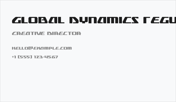 Global Dynamics Regular Business Card
