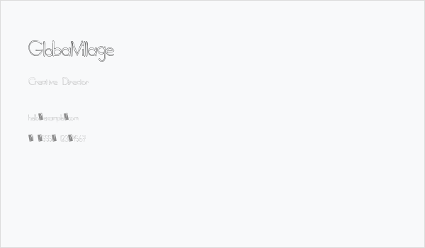 GlobalVillage Business Card