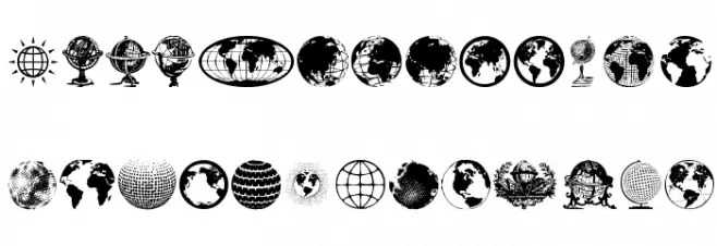 Globe Icons Fuentes MAYÚSCULAS