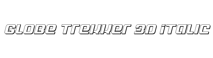 Globe Trekker 3D Italic  नि: शुल्क फ़ॉन्ट्स डाउनलोड