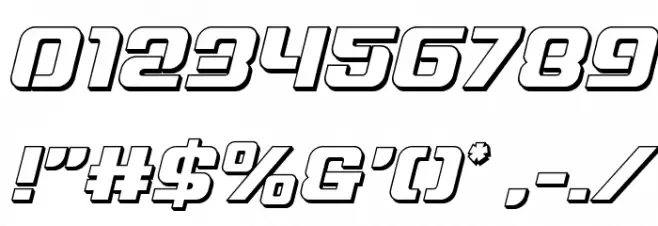 Globe Trekker 3D Italic Font OTHER CHARS