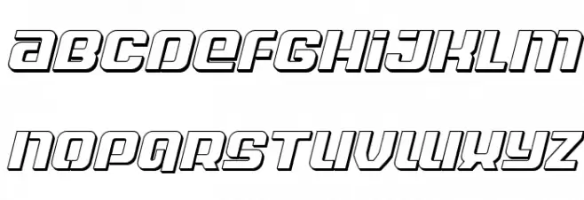 Globe Trekker 3D Italic 字体 大写