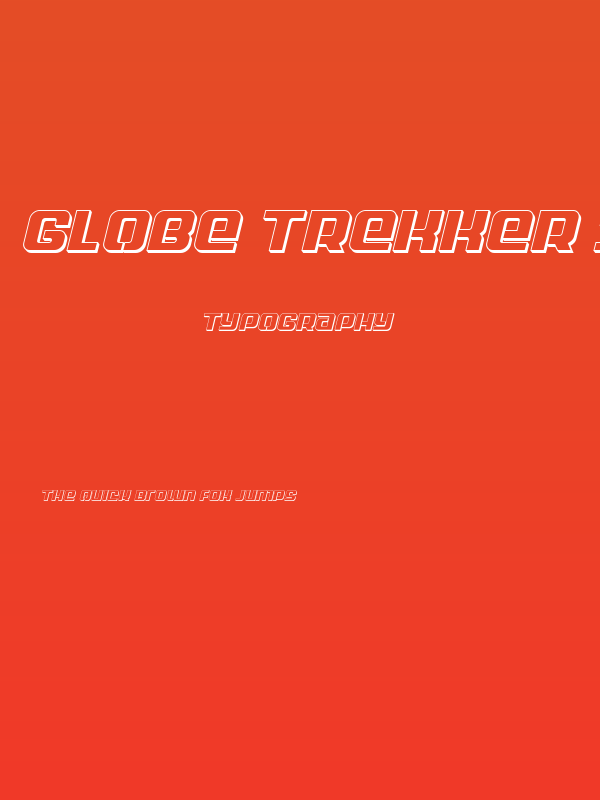Globe Trekker 3D Italic Poster
