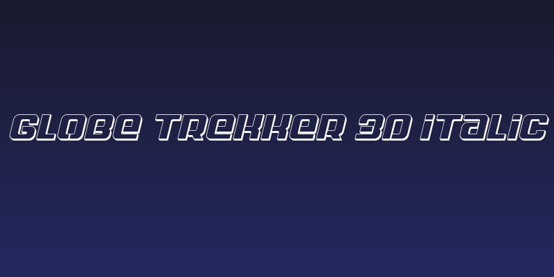 Globe Trekker 3D Italic Social Header