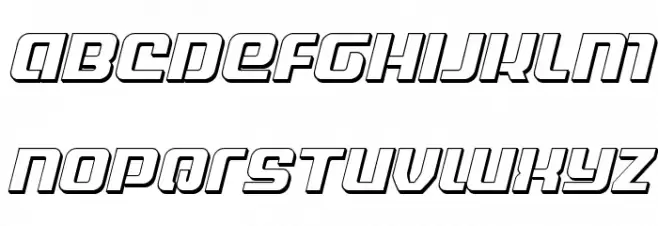 Globe Trekker 3D Italic Caratteri MINUSCOLO
