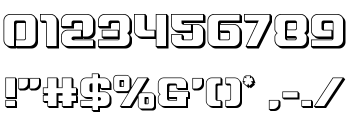 Globe Trekker 3D Font OTHER CHARS
