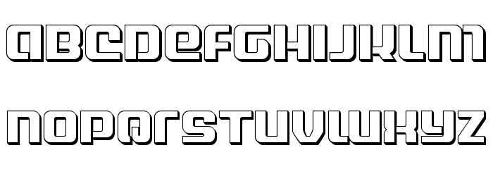 Globe Trekker 3D Font LOWERCASE