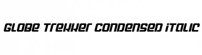 Globe Trekker Condensed Italic  Frei Schriftart Herunterladen