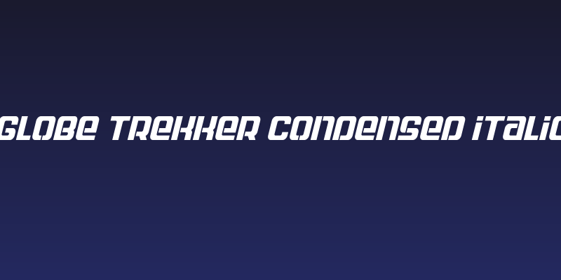 Globe Trekker Condensed Italic Social Header