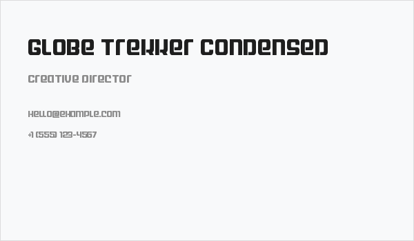 Globe Trekker Condensed Business Card