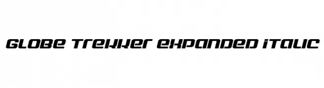 Globe Trekker Expanded Italic  Free Fonts Download
