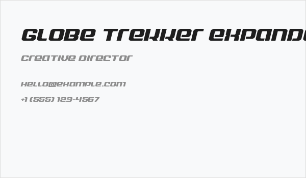 Globe Trekker Expanded Italic Business Card