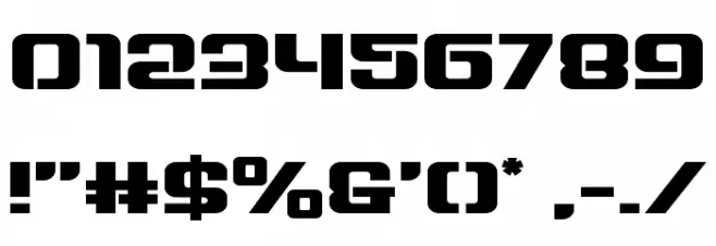 Globe Trekker Expanded Font OTHER CHARS
