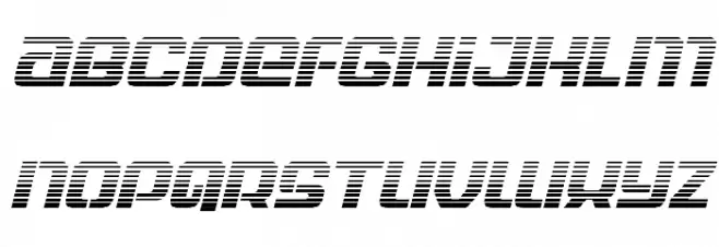 Globe Trekker Gradient Italic Schriftart Groß