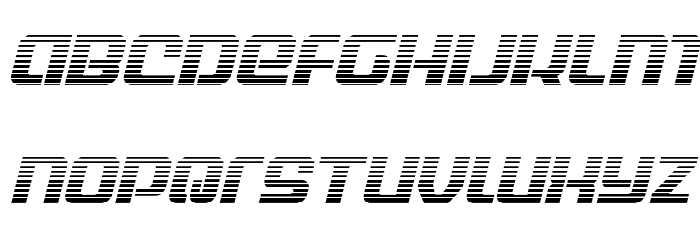 Globe Trekker Gradient Italic Font LOWERCASE