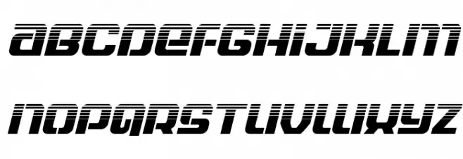 Globe Trekker Halftone Italic फ़ॉन्ट अपरकेस
