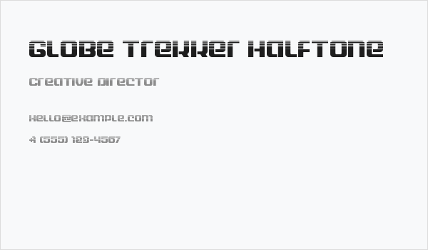 Globe Trekker Halftone Business Card