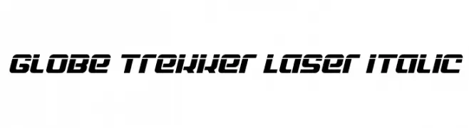 Globe Trekker Laser Italic  Frei Schriftart Herunterladen
