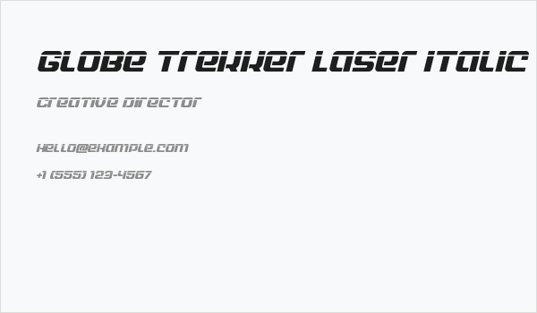 Globe Trekker Laser Italic Business Card