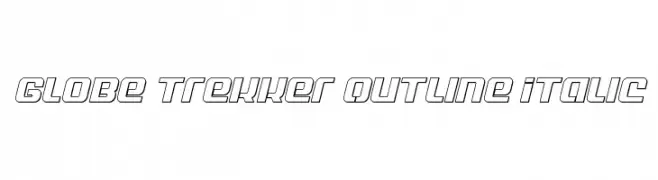 Globe Trekker Outline Italic  नि: शुल्क फ़ॉन्ट्स डाउनलोड