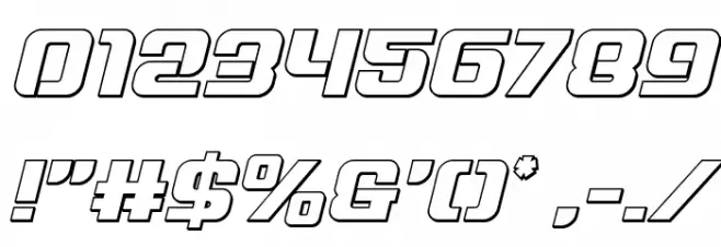 Globe Trekker Outline Italic Font OTHER CHARS