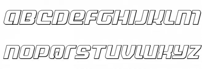 Globe Trekker Outline Italic फ़ॉन्ट लोअरकेस