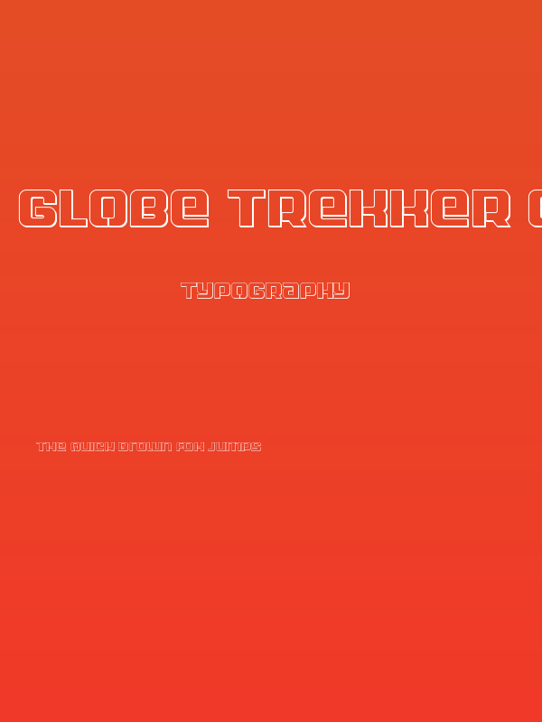 Globe Trekker Outline Poster