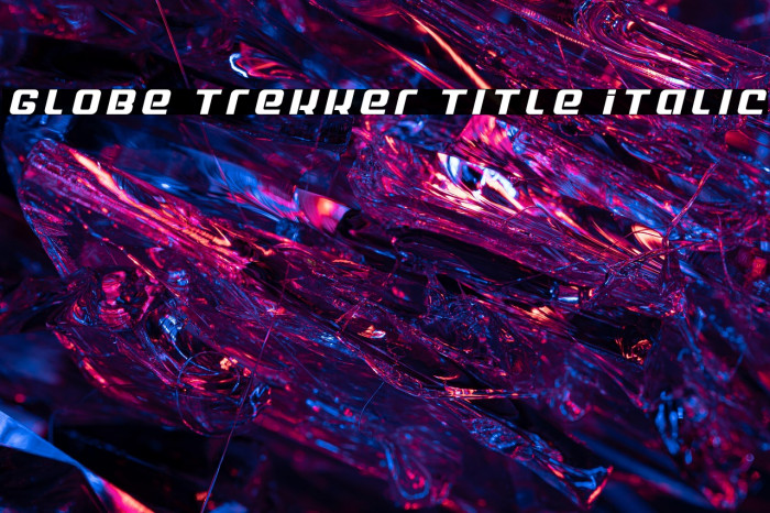 Globe Trekker Title Italic Example 3