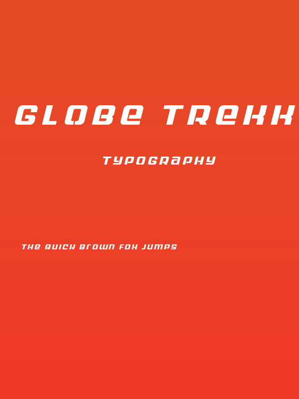 Globe Trekker Title Italic Poster