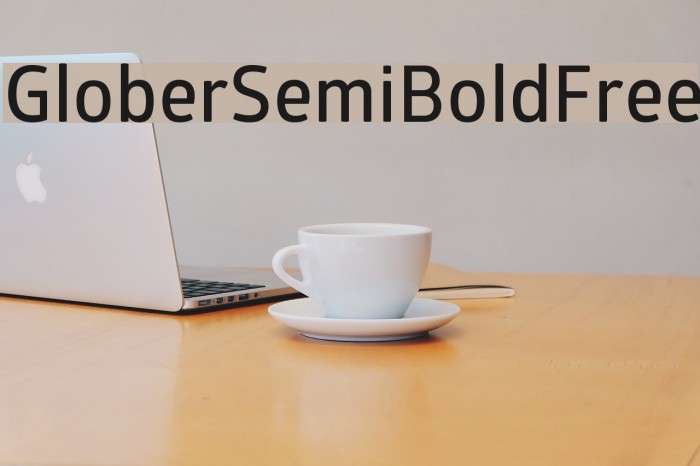 GloberSemiBoldFree Font examples