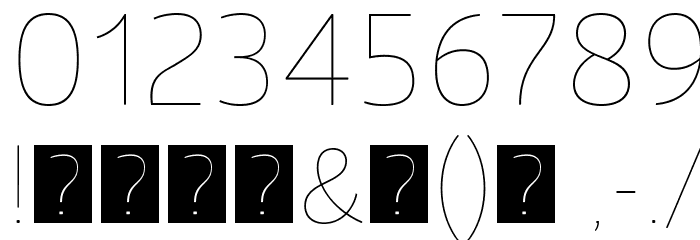 GloberThinFree Font OTHER CHARS