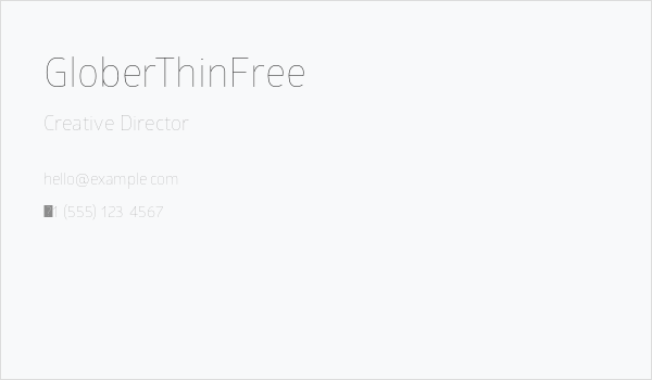 GloberThinFree Business Card