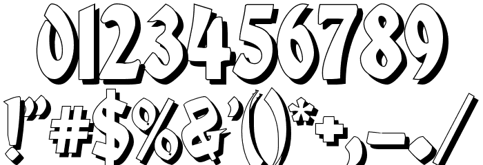 Globus Shadow Font OTHER CHARS