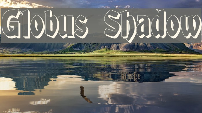 Globus Shadow Font examples
