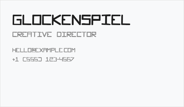 Glockenspiel Business Card