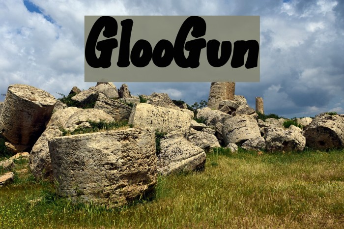 GlooGun Font examples