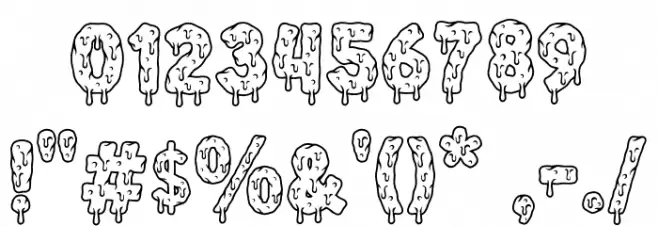 Gloober Line Font OTHER CHARS