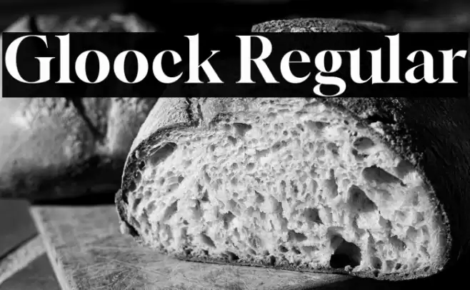Gloock Regular Font examples
