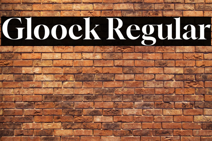 Gloock Regular Font examples