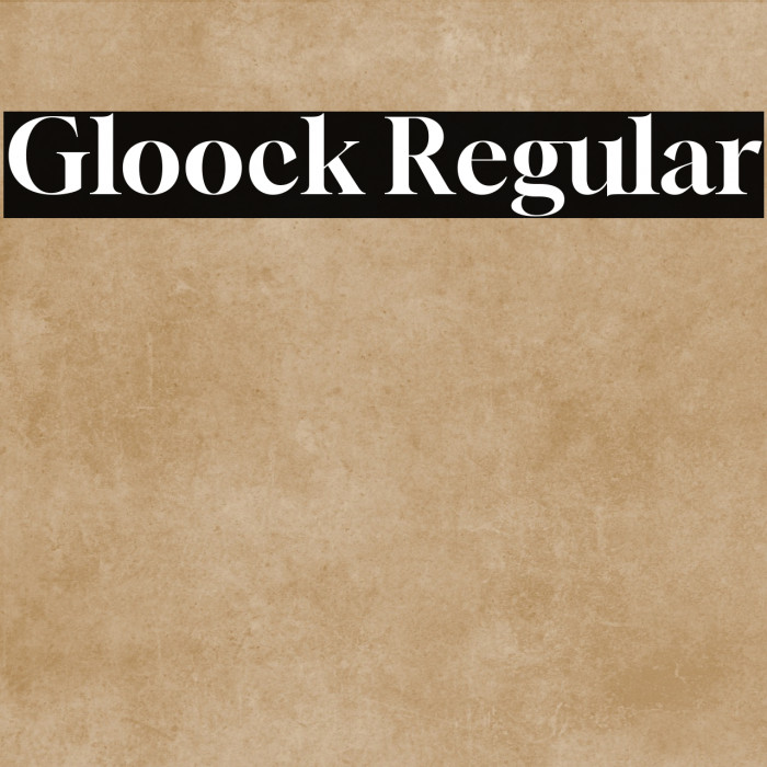 Gloock Regular Font examples