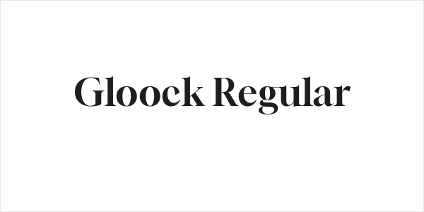 Gloock Regular Logo