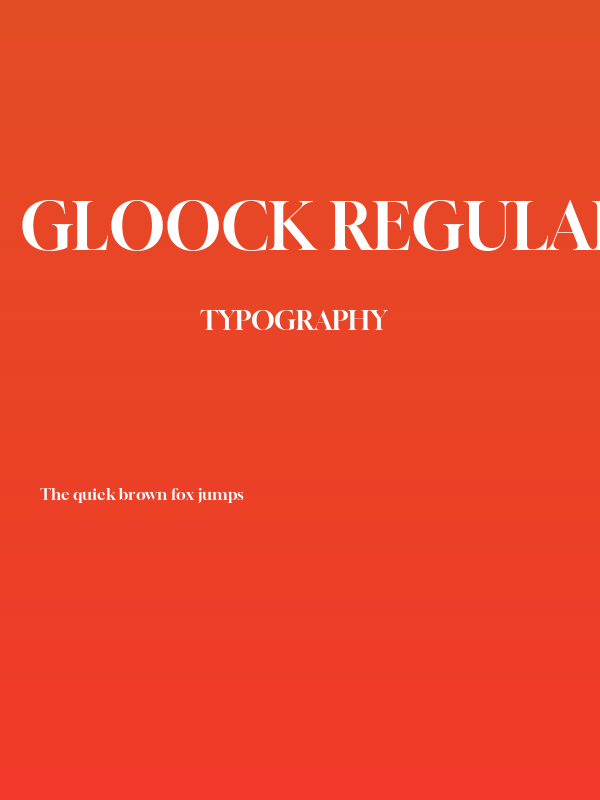 Gloock Regular Poster