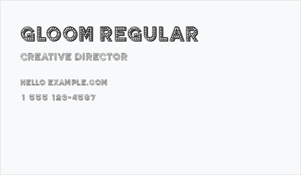 Gloom Regular Business Card