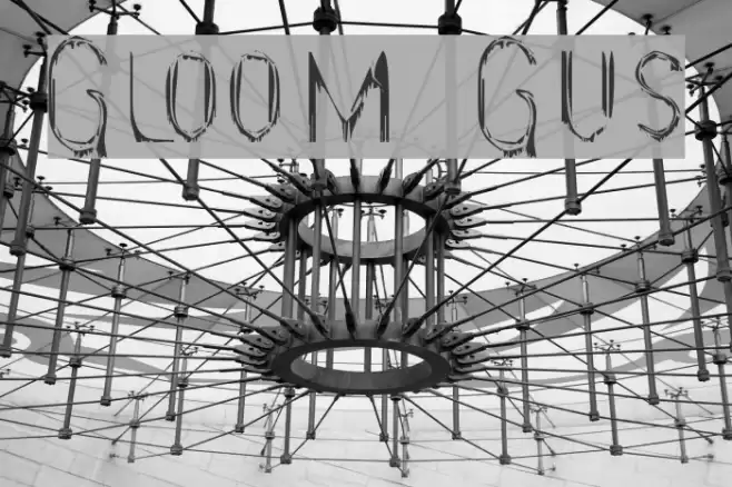 Gloomy Gus Font examples