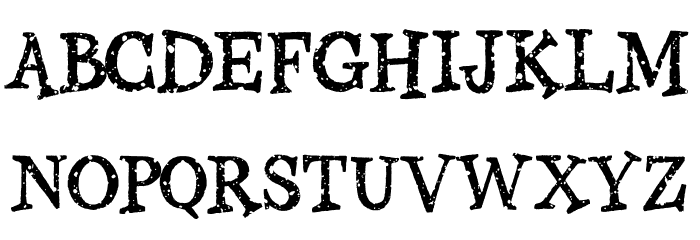 Gloomy Mummy Damaged Demo Font LOWERCASE