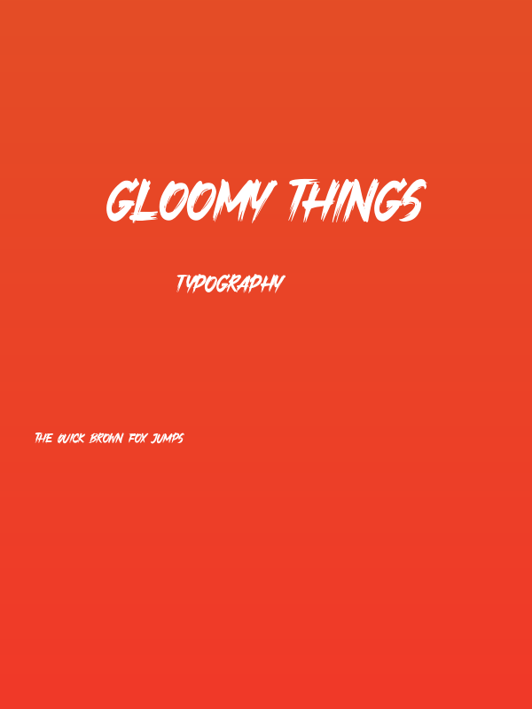 Gloomy Things Poster