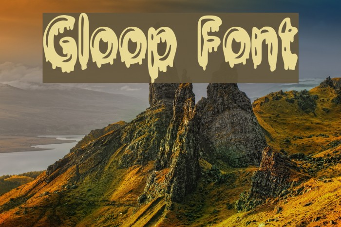 Gloop Font examples