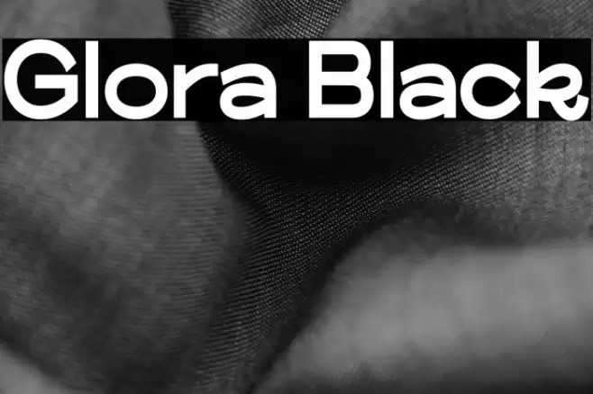 Glora Black Font examples